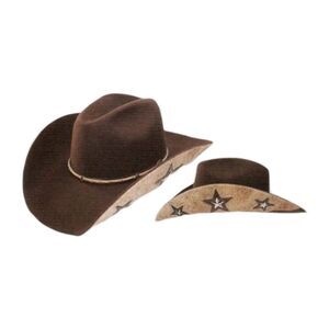 charlie 1 horse hat womens 7 1/2 'Back At The Ranch' Almost Famous Cordova Brown